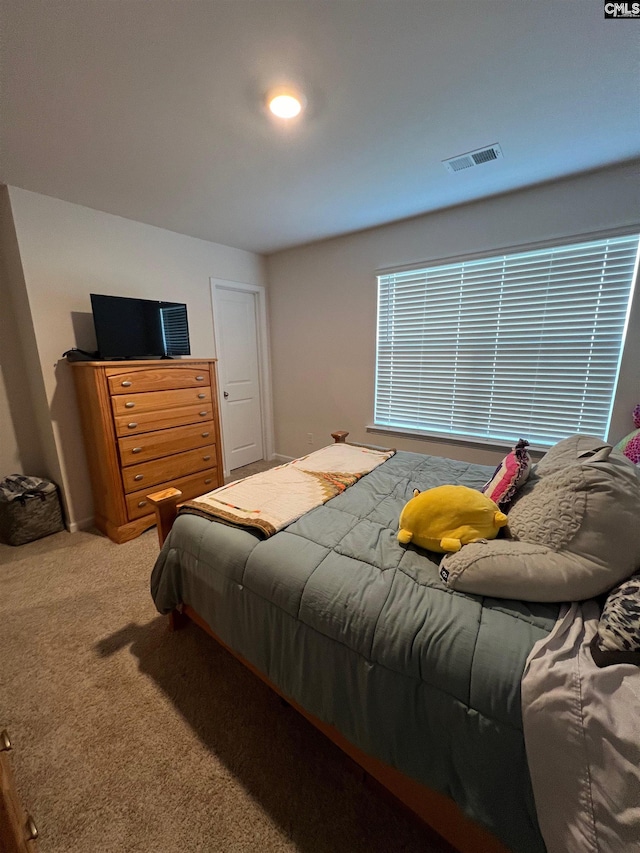 bedroom featuring carpet