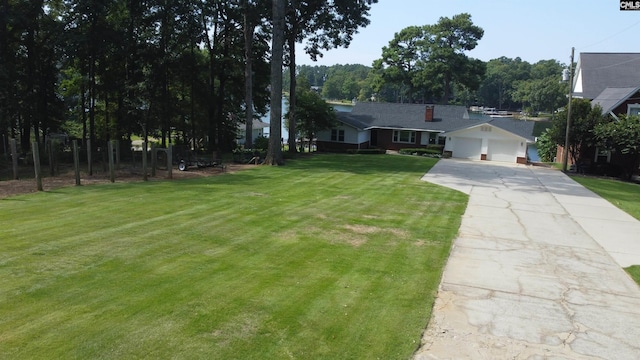 exterior space featuring a garage