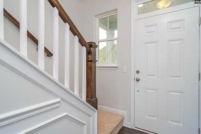 entryway featuring dark hardwood / wood-style floors