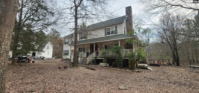 view of front of house with covered porch