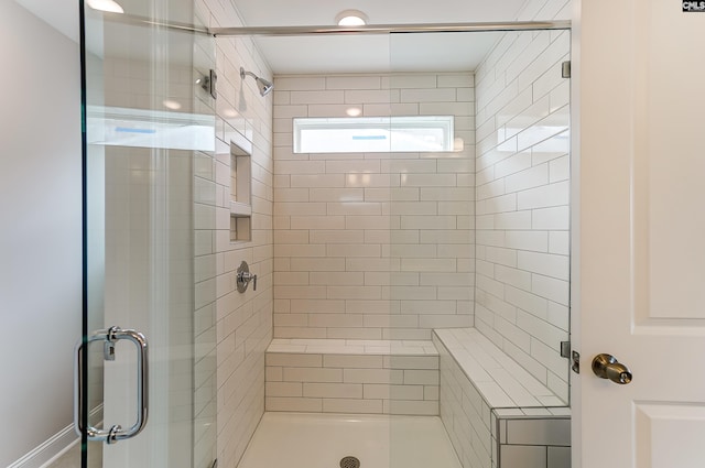 bathroom with walk in shower