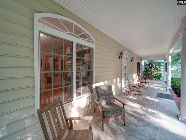 view of patio / terrace with a porch