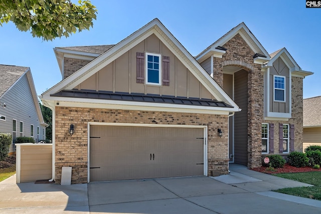 craftsman-style house with a garage