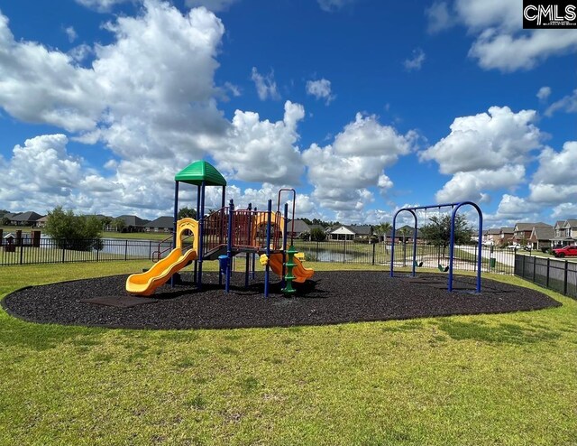 view of play area featuring a yard