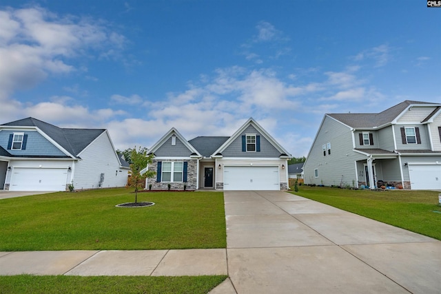 craftsman-style house with a front yard