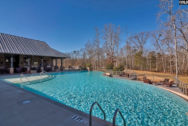 view of pool with a patio