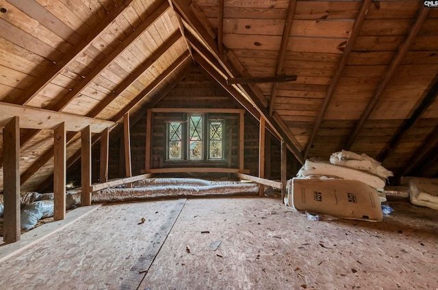 view of attic