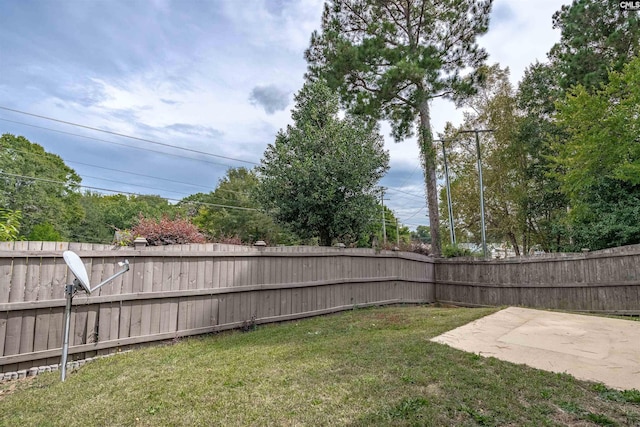 view of yard featuring a patio