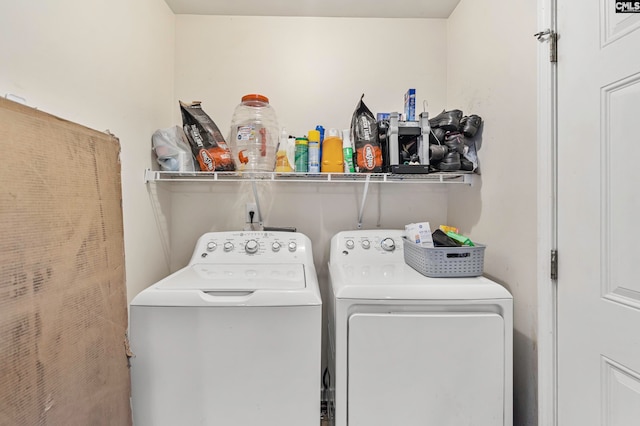 laundry room featuring independent washer and dryer