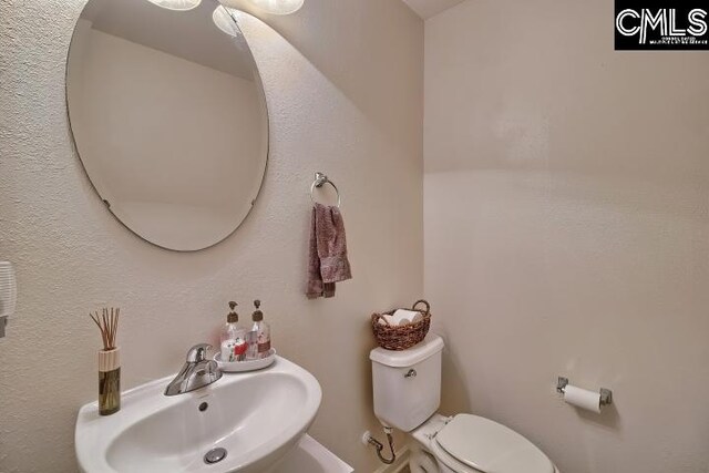 bathroom with toilet and sink