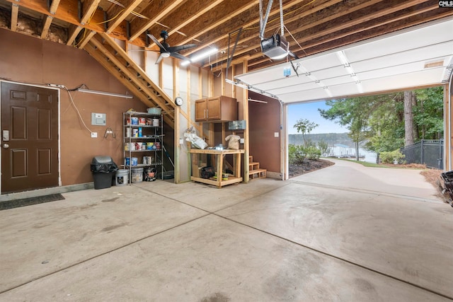 garage featuring a garage door opener