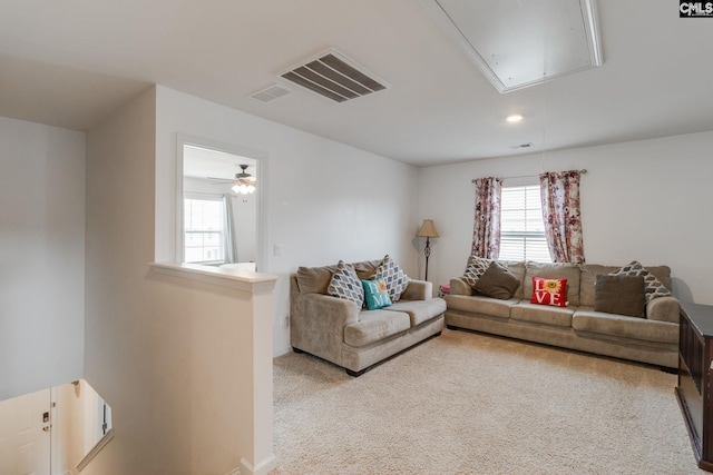 view of carpeted living room