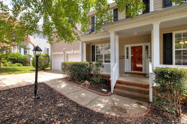 entrance to property with covered porch