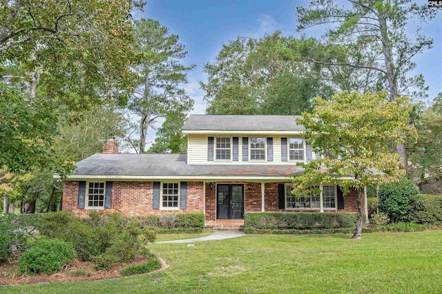 view of property with a front yard