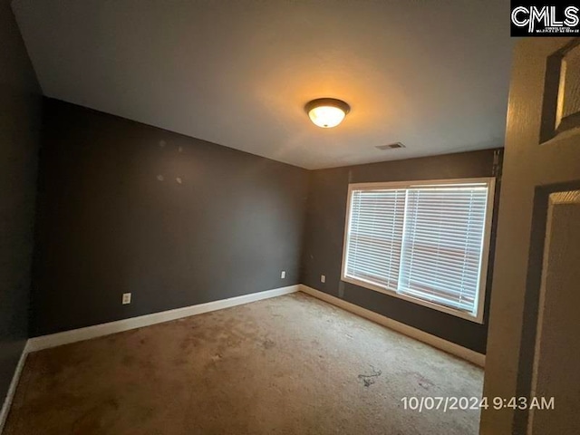 view of carpeted empty room