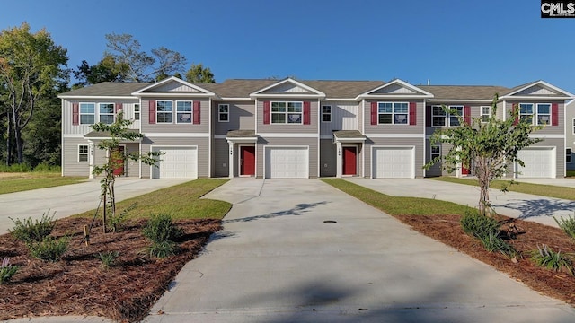 view of property with a garage