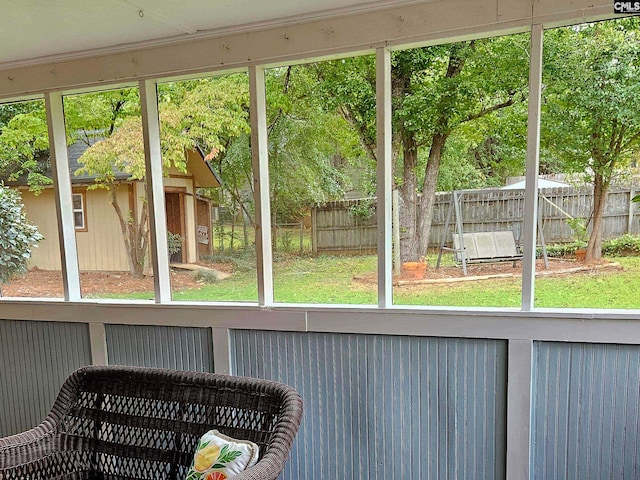 view of sunroom / solarium