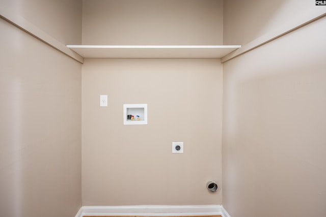 washroom featuring washer hookup and hookup for an electric dryer