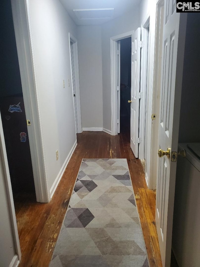 1518 Woodlawn Dr, Camden, SC 29020 - hallway with baseboards and wood finished floors
