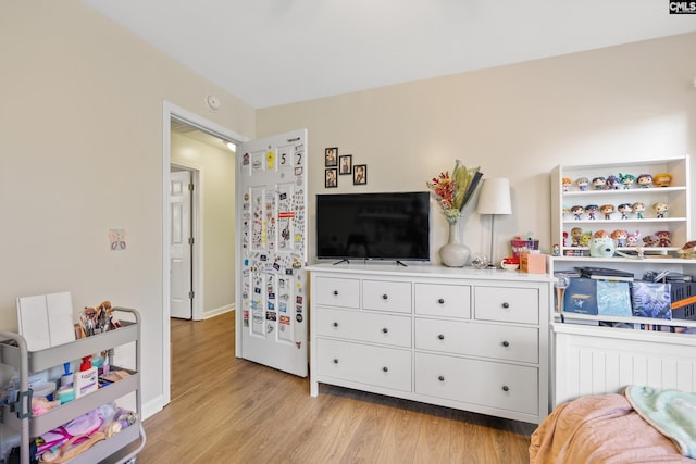 playroom featuring light hardwood / wood-style floors