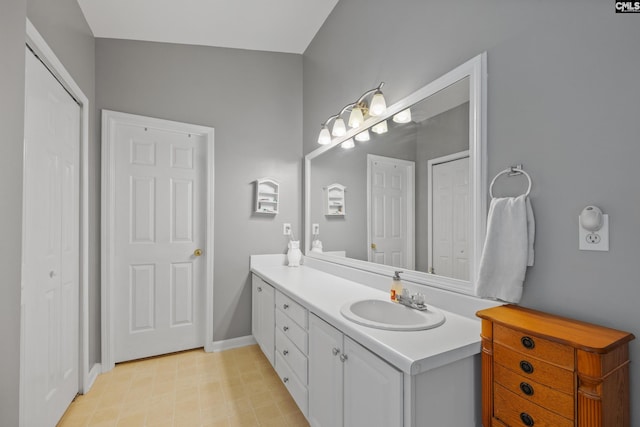 bathroom with vanity