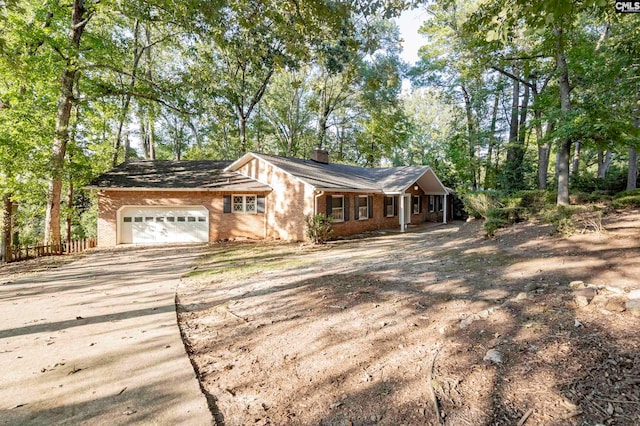 view of front of house featuring a garage