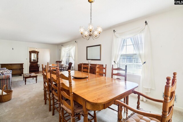 886 Polson Rd, Camden, SC 29020 - dining room featuring a notable chandelier and light carpet