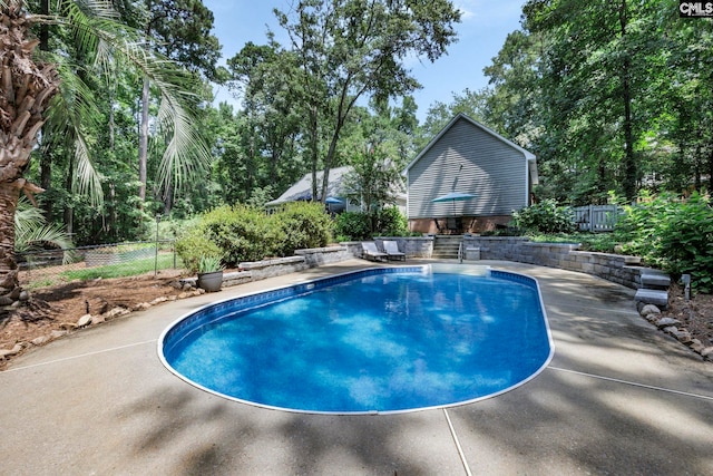 view of pool with a patio area