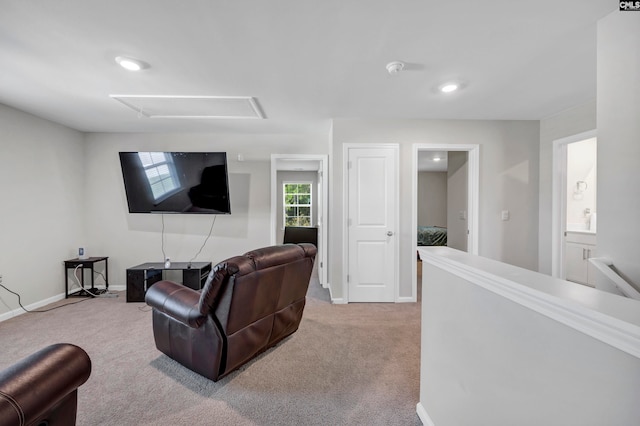 view of carpeted living room