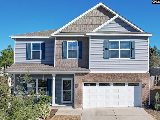 view of front of home featuring a garage