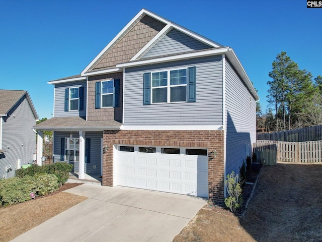 view of front of home featuring a garage