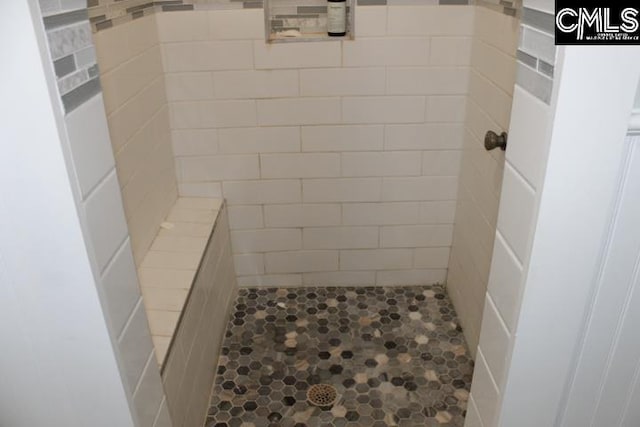 bathroom with a shower