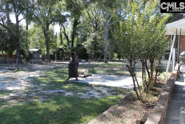 view of yard featuring a patio