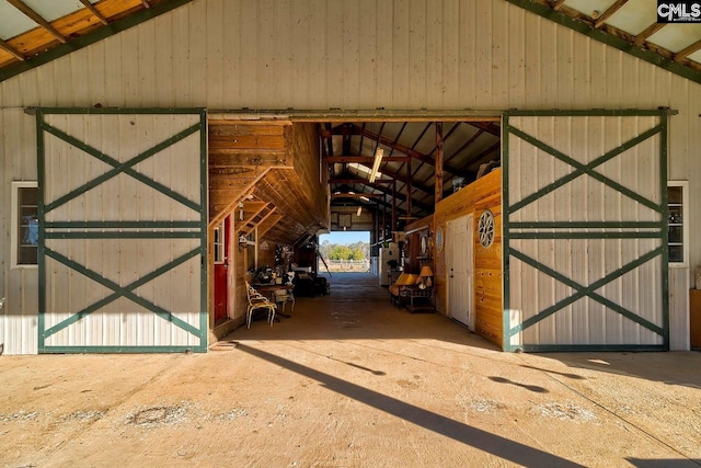 view of horse barn