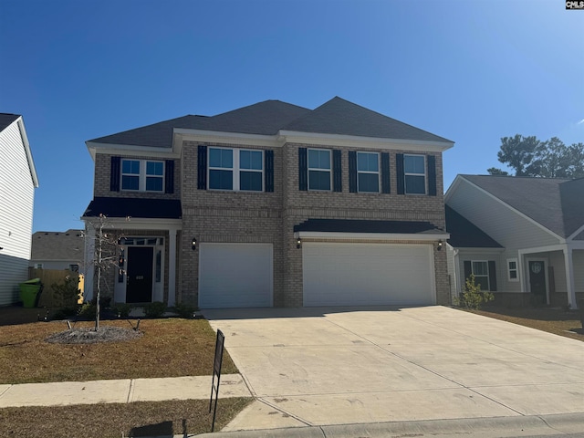 view of front of house featuring a garage