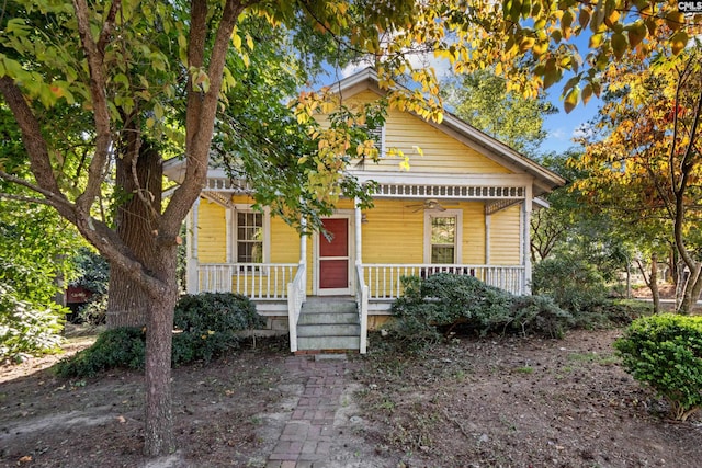 bungalow-style house featuring a porch