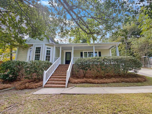 view of front facade with a porch