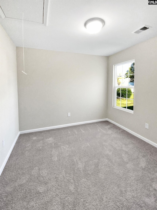 view of carpeted spare room