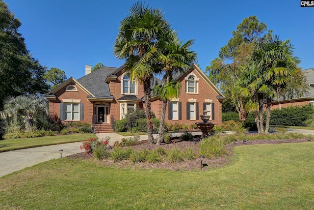 view of front of property with a front yard