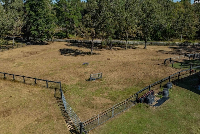 view of yard featuring a rural view