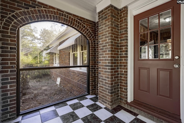 6560 Voorhees Rd, Denmark, SC 29042 - entrance to property featuring brick siding