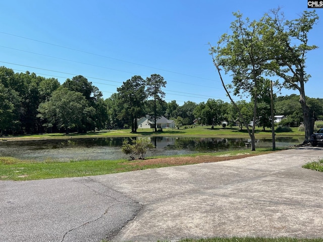 view of road featuring a water view