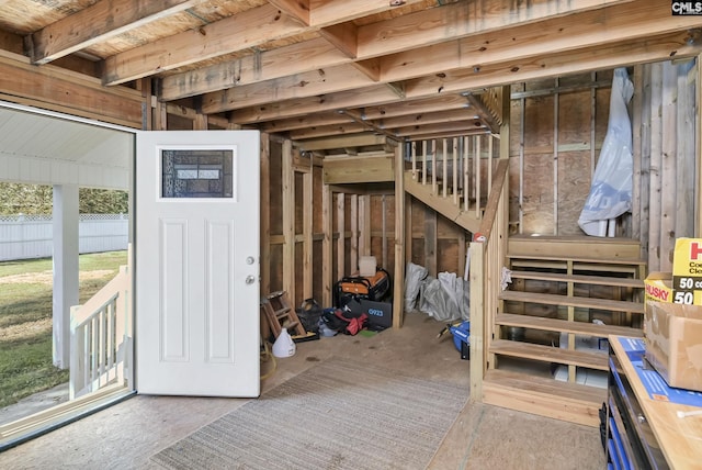 view of basement