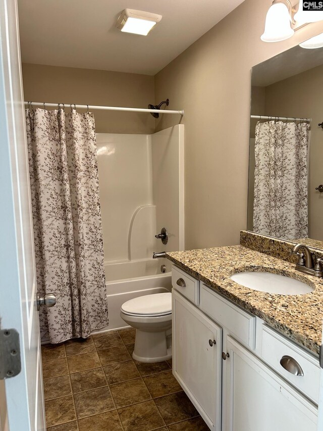 60 Fork Branch Ct, Irmo, SC 29063 - bathroom featuring shower / bath combo with shower curtain, toilet, and vanity