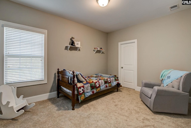 view of carpeted bedroom