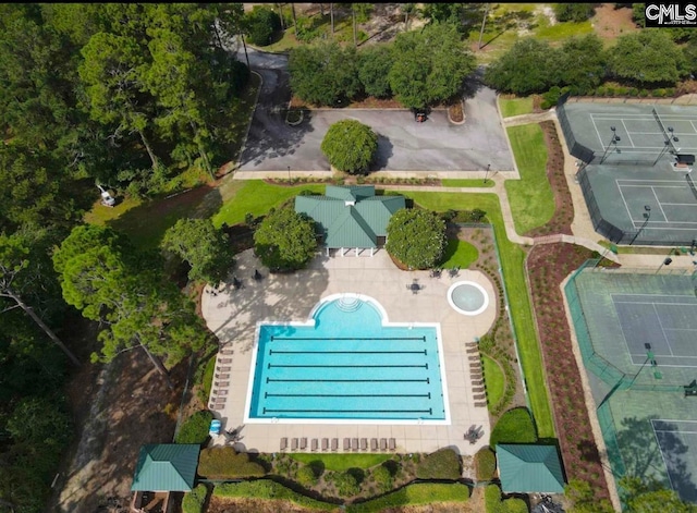 birds eye view of property