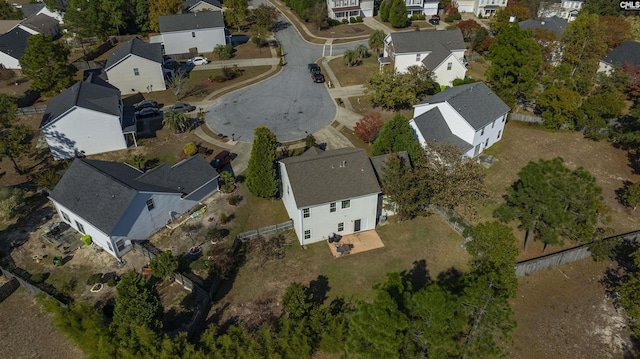 bird's eye view with a residential view