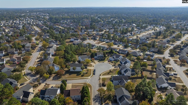 drone / aerial view with a residential view