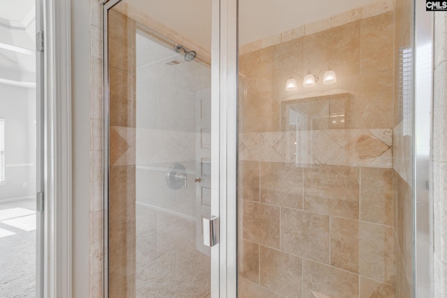 bathroom with walk in shower