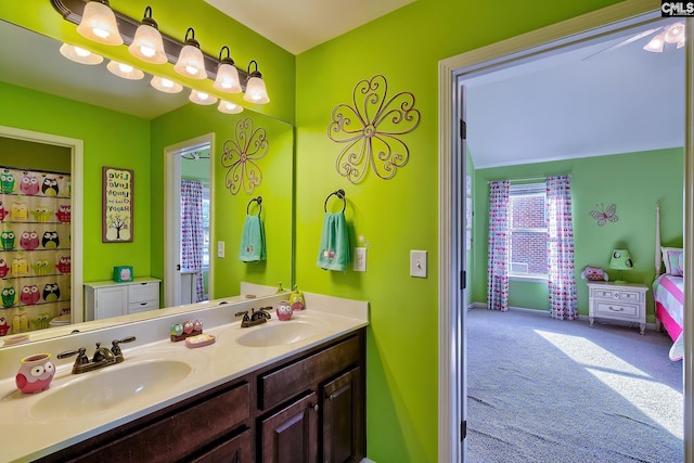 bathroom featuring vanity